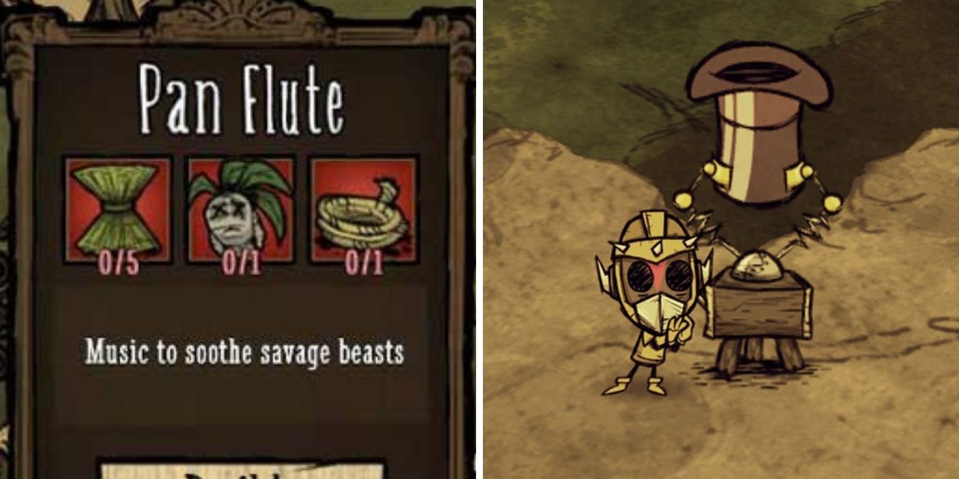 Don't Starve Pan Flute Crafting Split Image