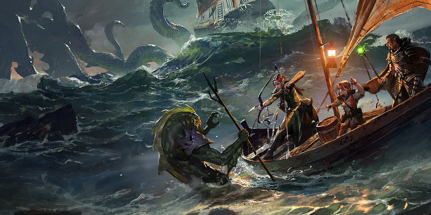 Dungeons & Dragons A Boat Attacked By Sea Monsters