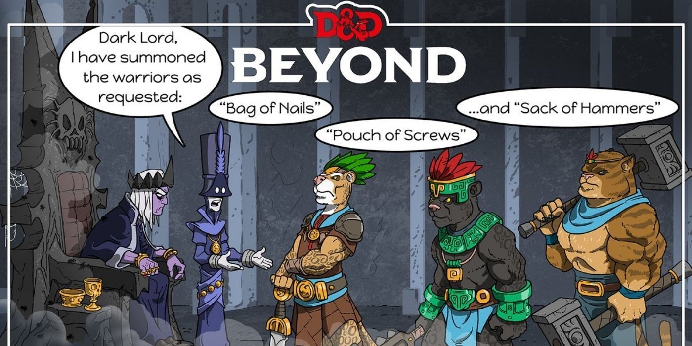 Dungeons and Dragons Comic Tabaxi Warriors with Dark Lord via twitter.com/dndbeyond