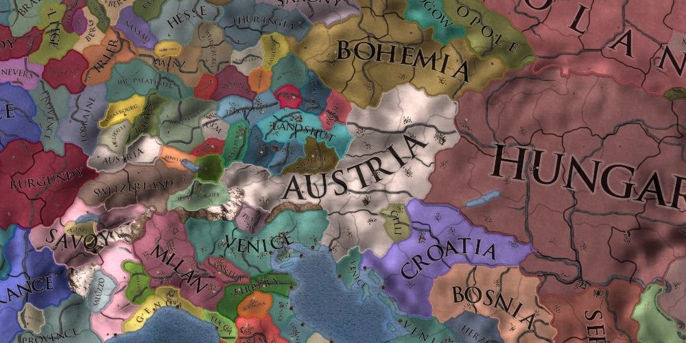 Austria's starting position in 1444