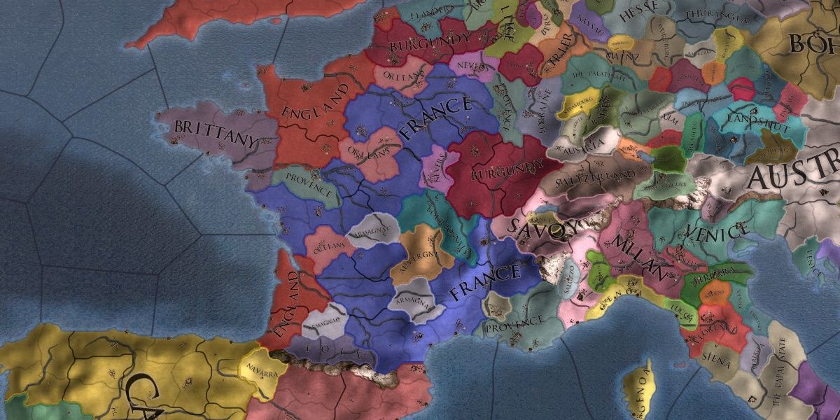 France's starting position in 1444