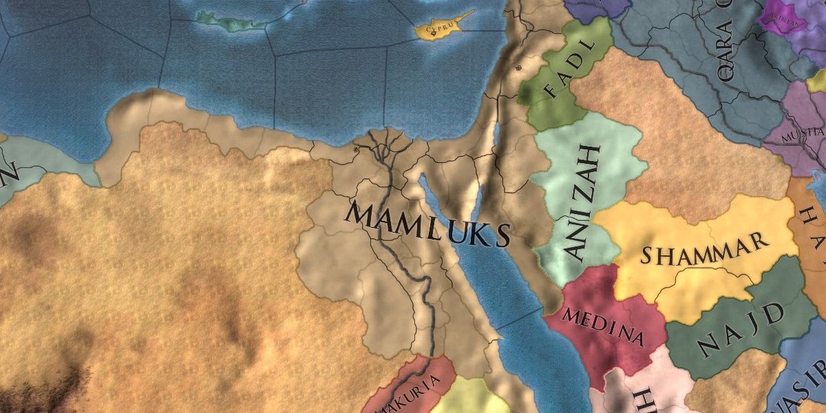 Mamluks' starting position in 1444