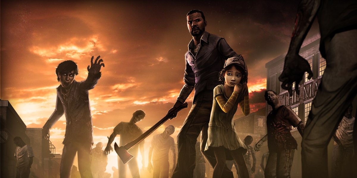 A promotional image for Telltale's The Walking Dead Season 1.