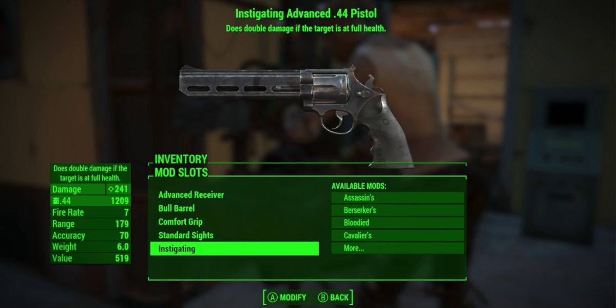 The Legendary Modification Mod lets players put any perk on any gun or armor.