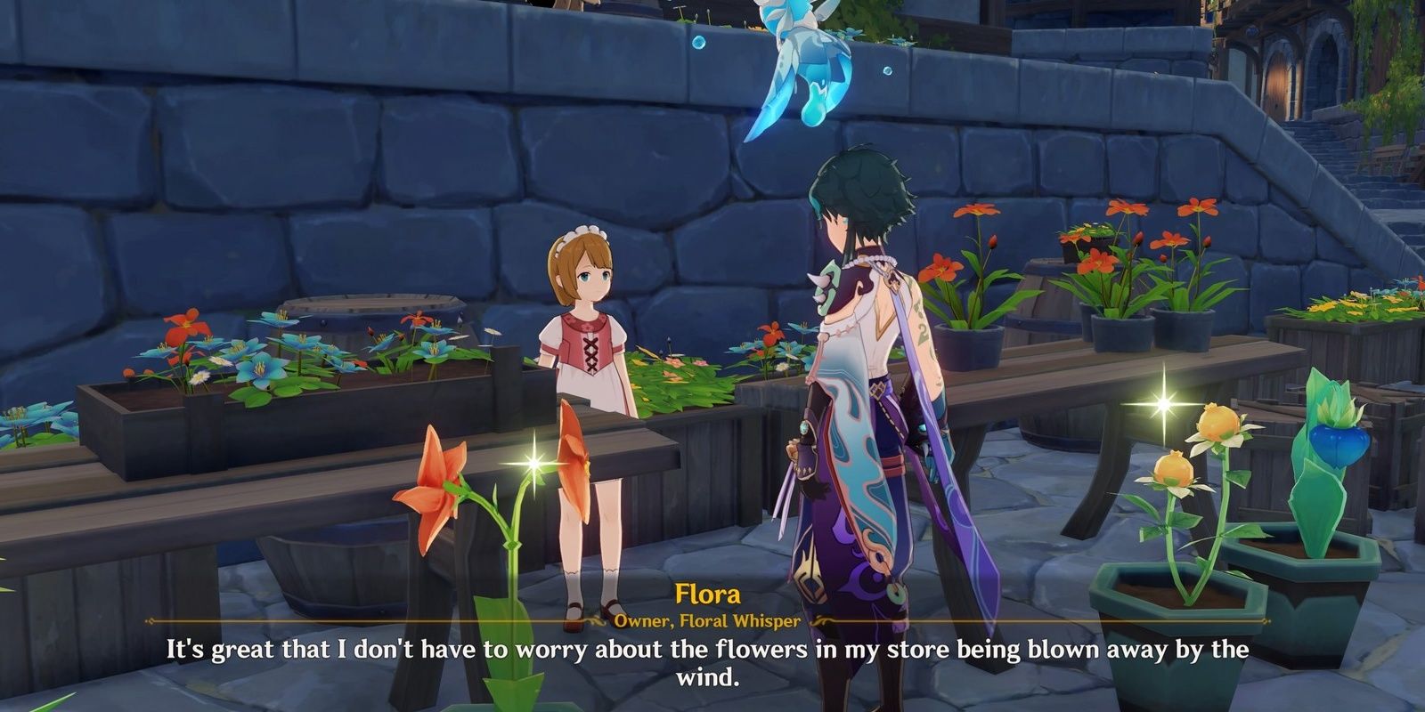 Flora Talking About Storms in Genshin Impact