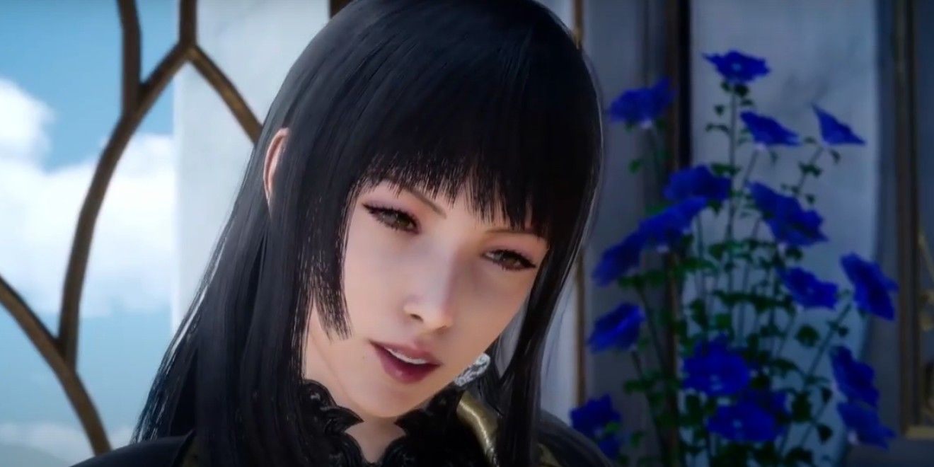 A close up of Gentiana from Final Fantasy XV
