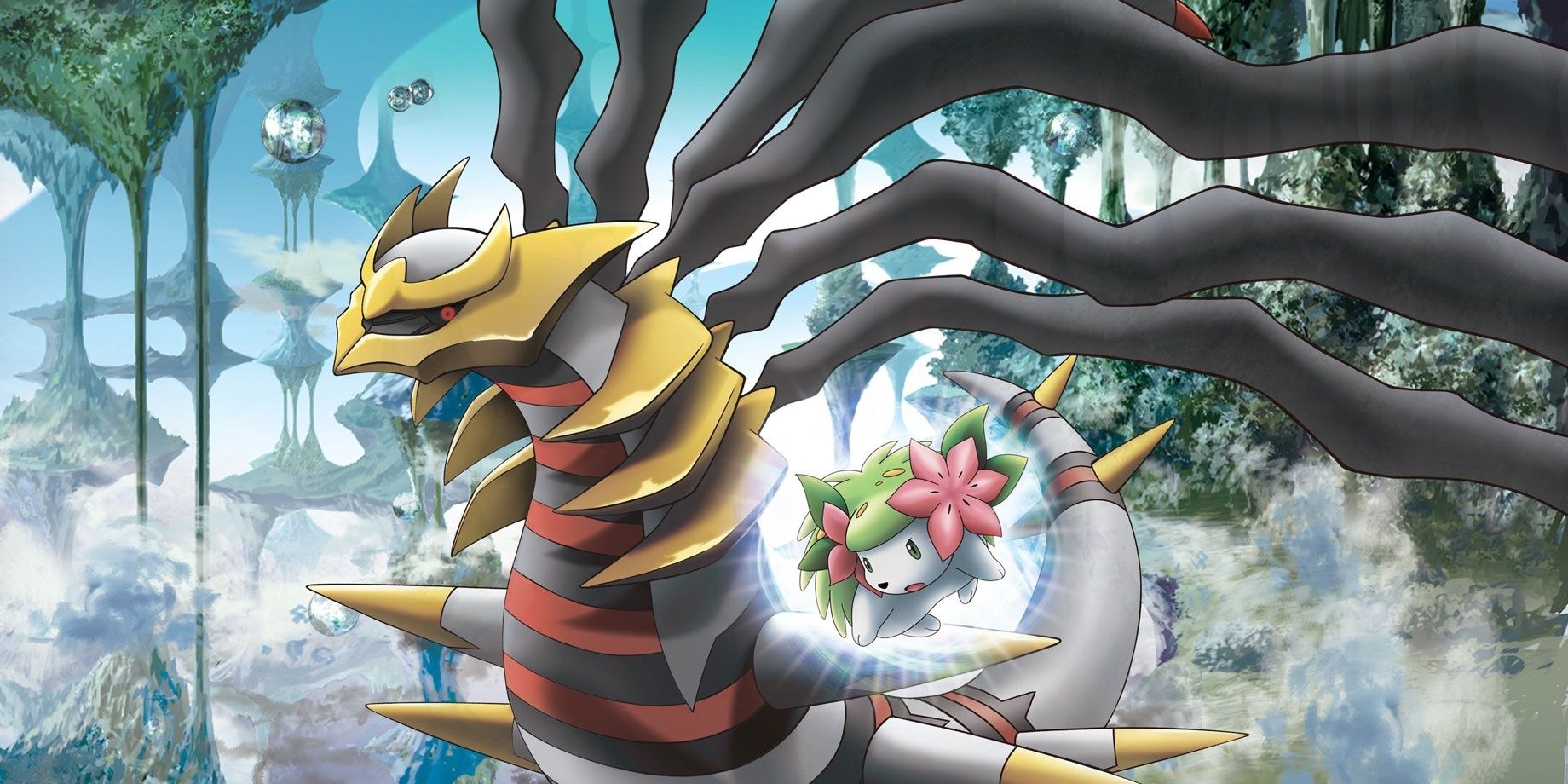 Giratina in Distortion Form and Shaymin