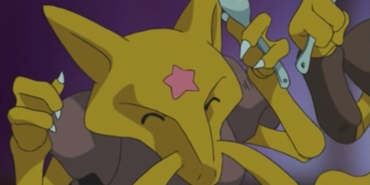 Kadabra as it appears in the Pokemon anime
