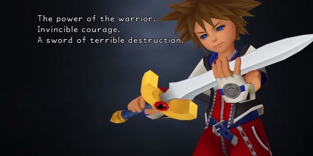 Sora holding the Dream Sword in Kingdom Hearts