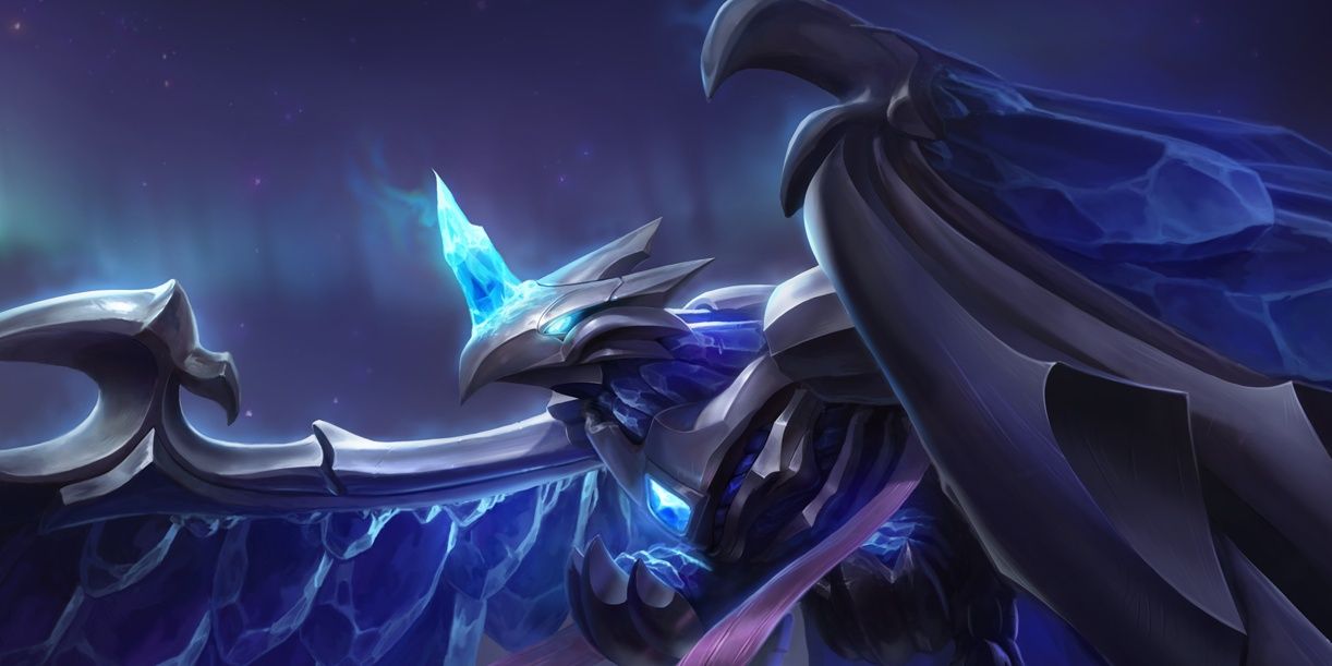 League Of Legends Blackfrost Anivia Blue Bird with Armored Wings