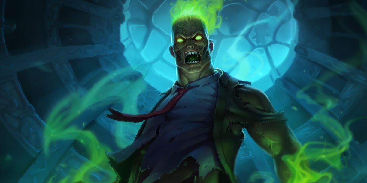 League Of Legends Zombie Brand Green Glow In Sewers Wearing Suit Zombie