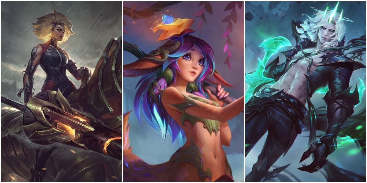 Rell, Lillia, and Viego in their League of Legends Splash Art