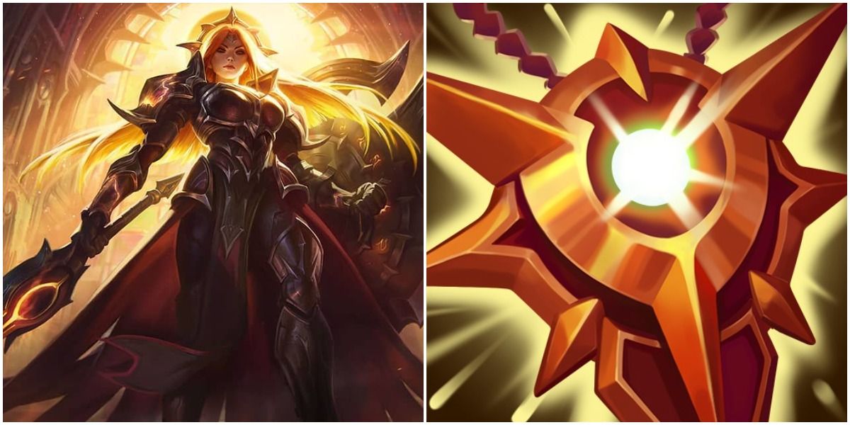 Leona standing by Locket of the Iron Solari in League of Legends
