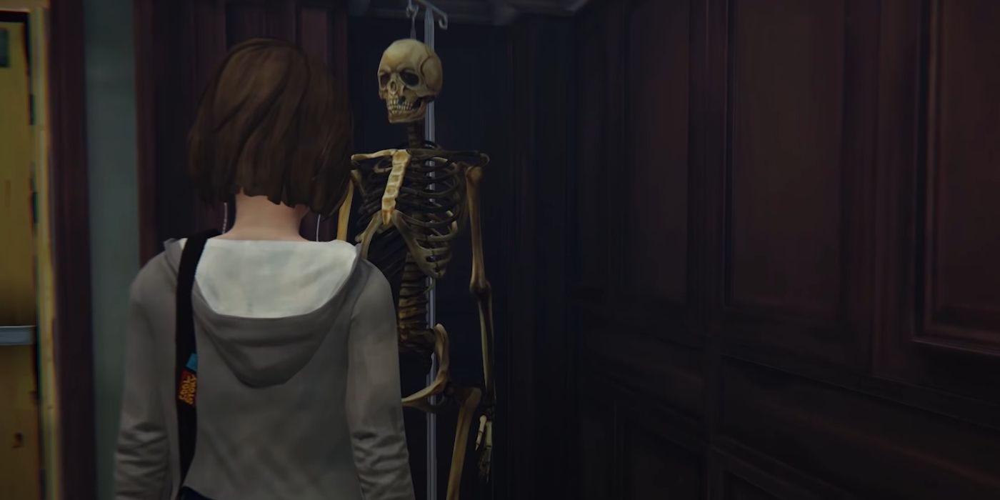 Life Is Strange Screenshot Of Max In Front Of Skeleton