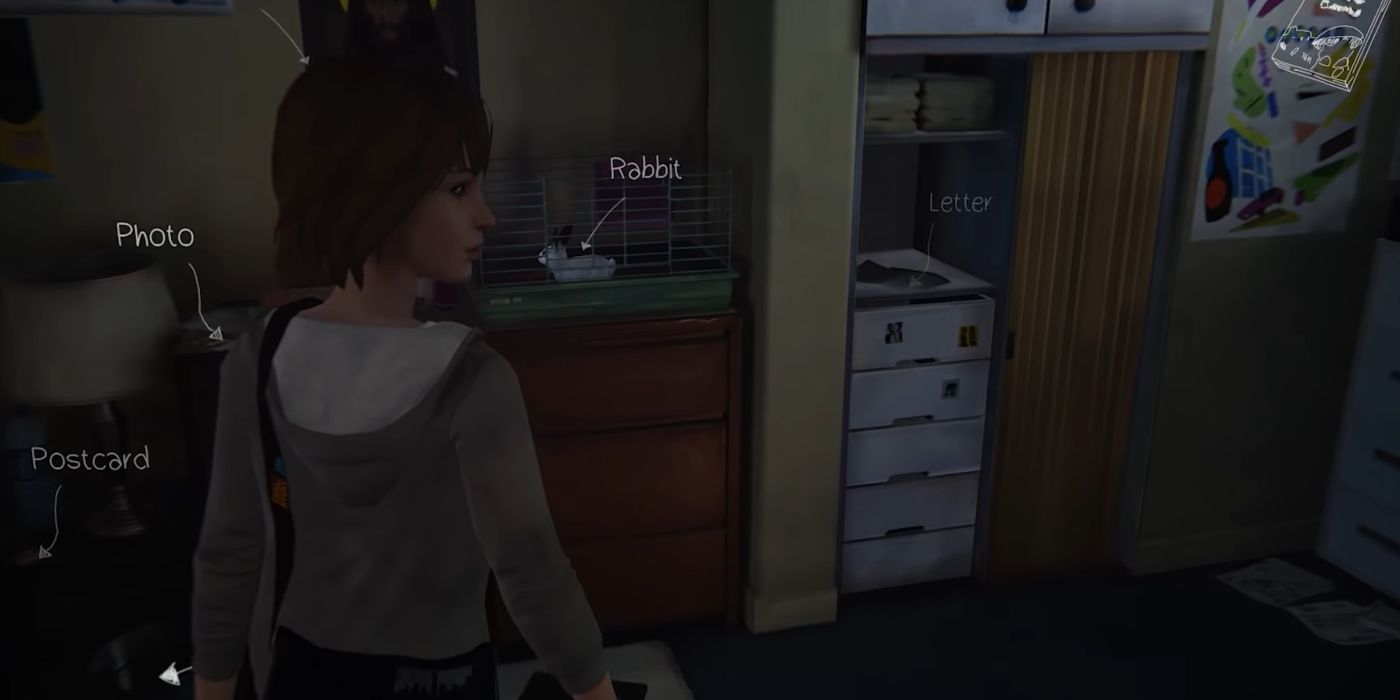 Life Is Strange Screenshot Of Max Looking At Kate's Rabbir