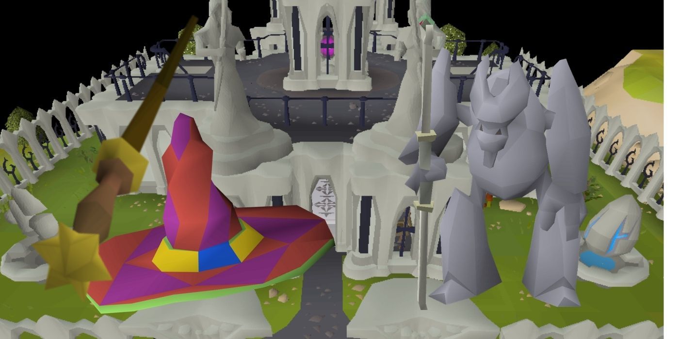 Mage Training Arena With Hat, Wand and Guardian