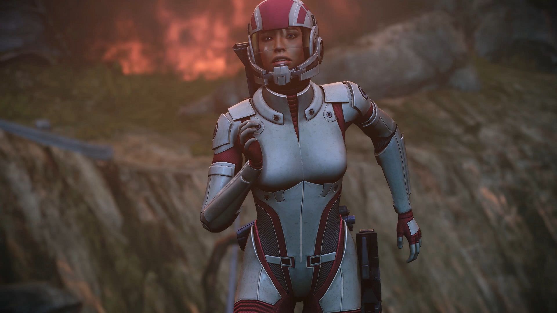 Ashley running in Mass Effect