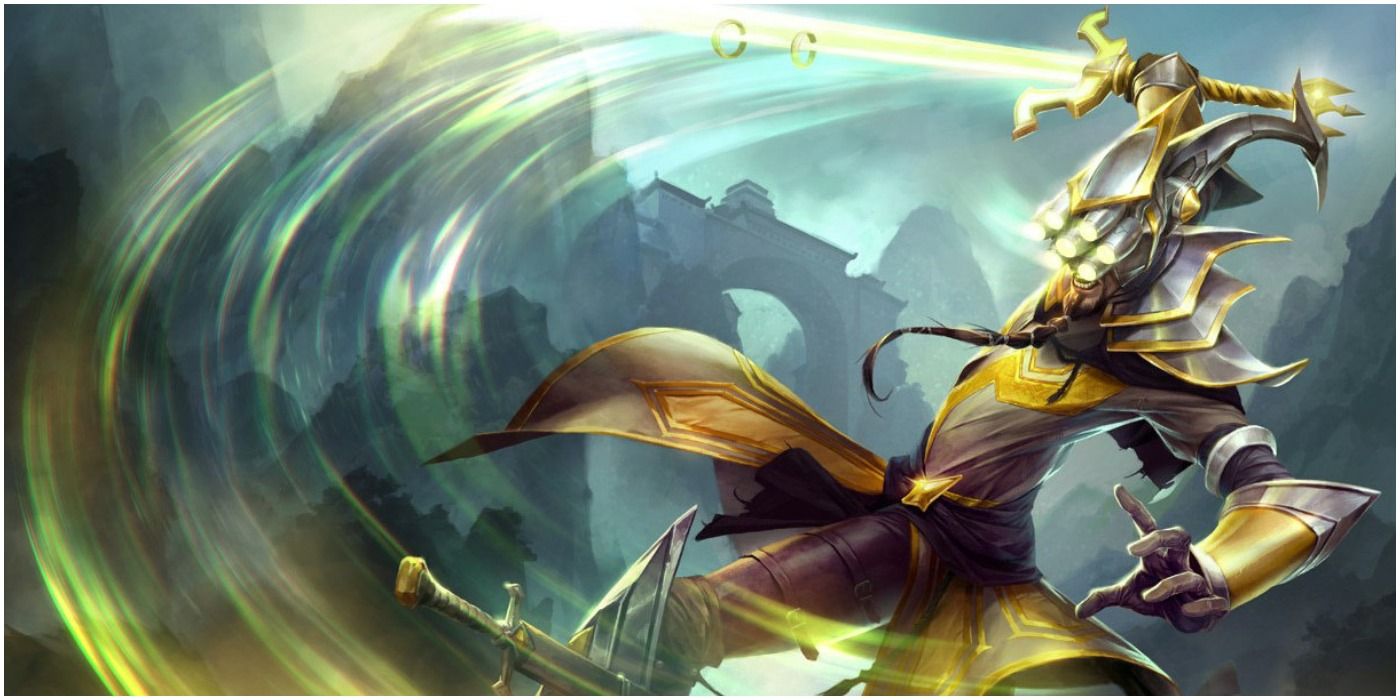 Master Yi showing his skills with a sword