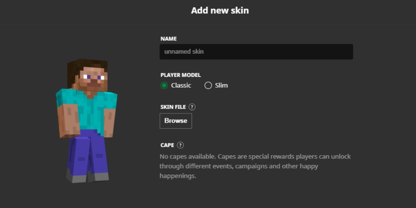 Minecraft Adding new skin