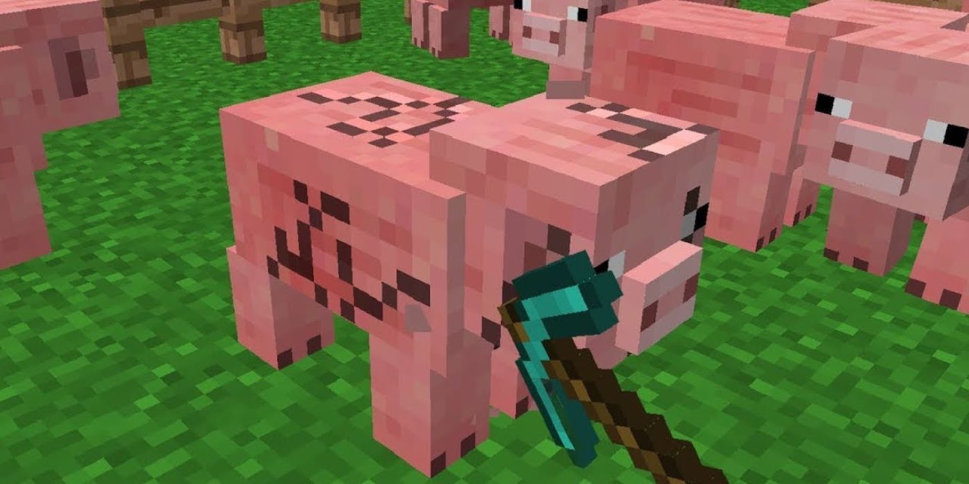 Minecraft Mining A Pig