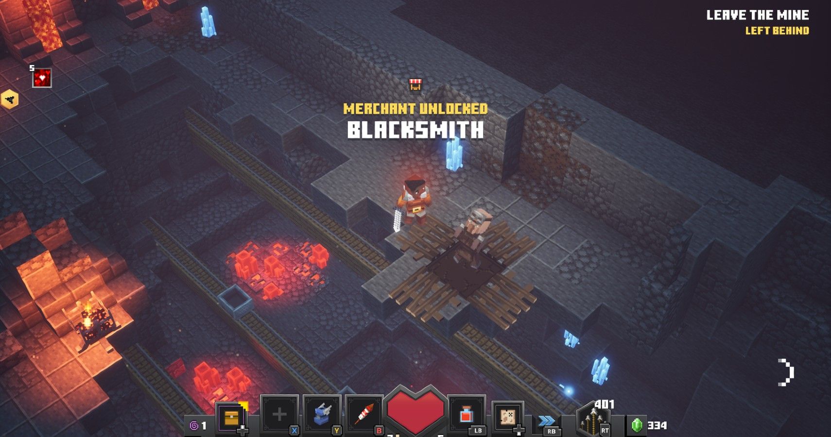 Minecraft Dungeons The Blacksmith in Redstone Mines