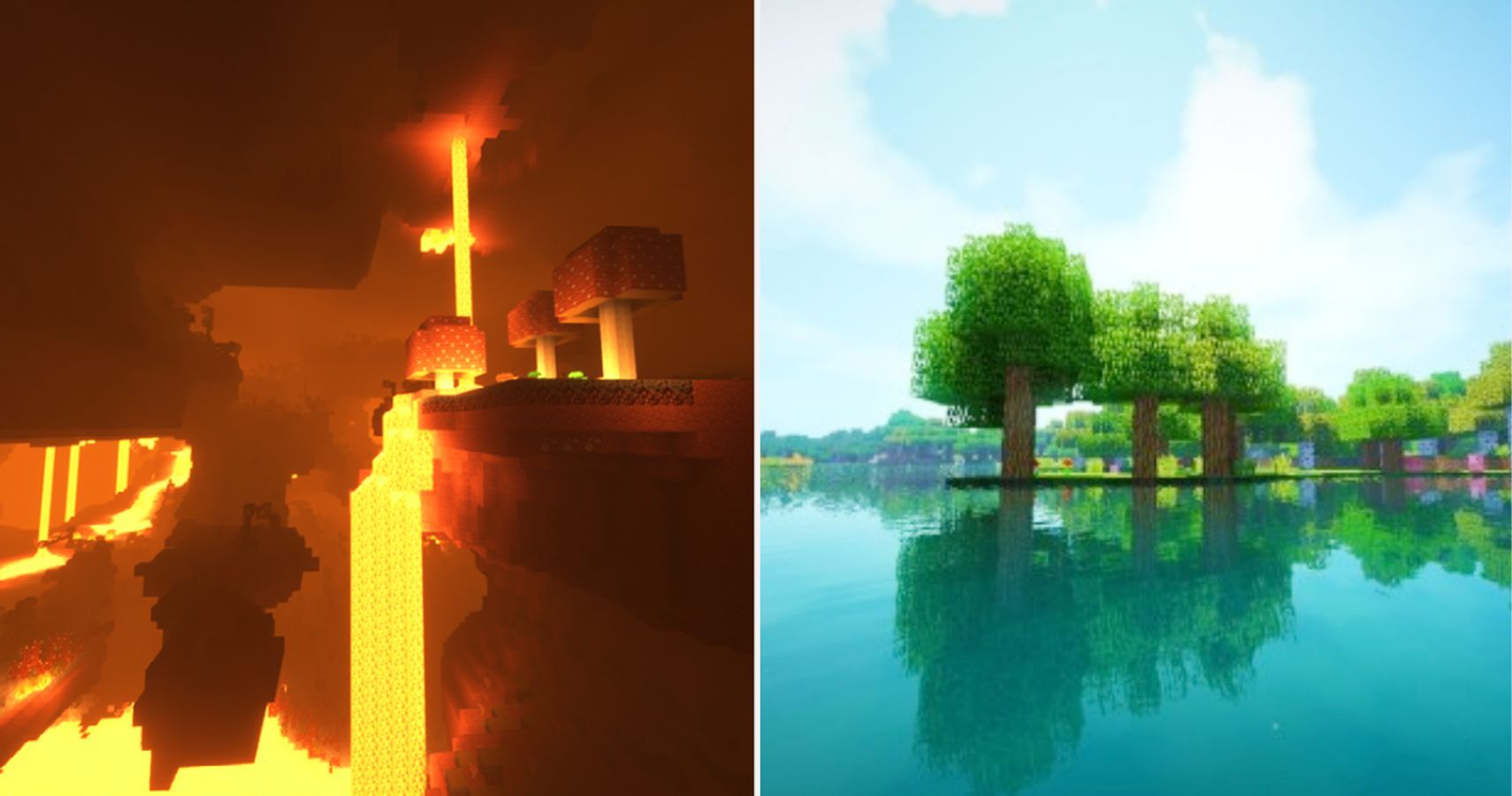 Minecraft Nether Shaders And Overworld Shaders
