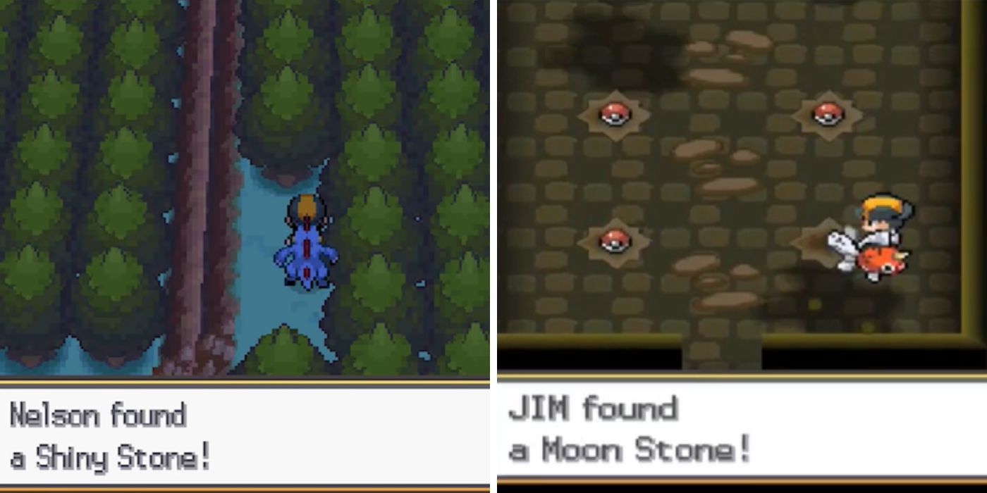 Moon Stone and Shiny Stone Pokemon Heartgold Soulsilver