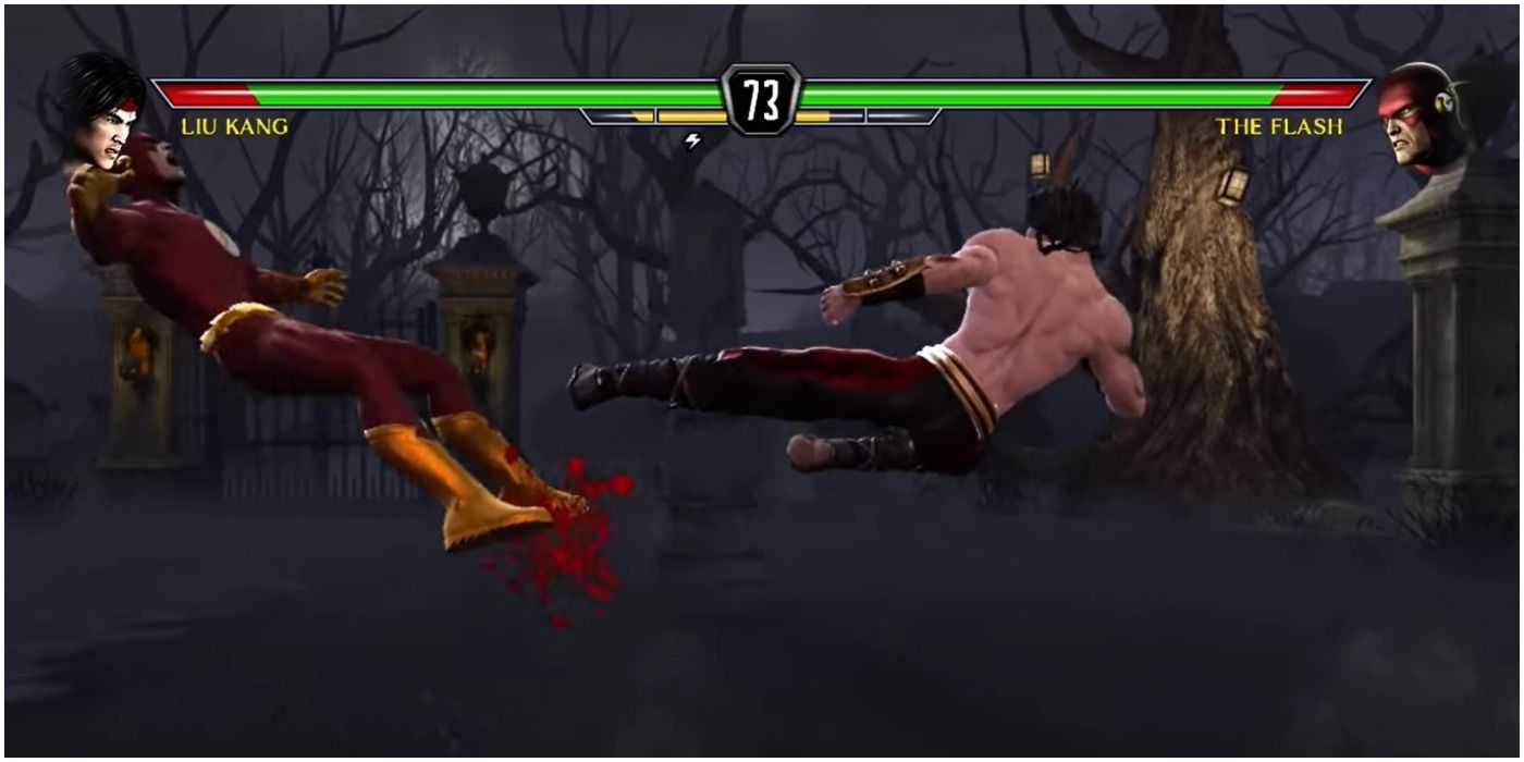 Mortal Kombat X DC Universe - Liu Kang fights The Flash