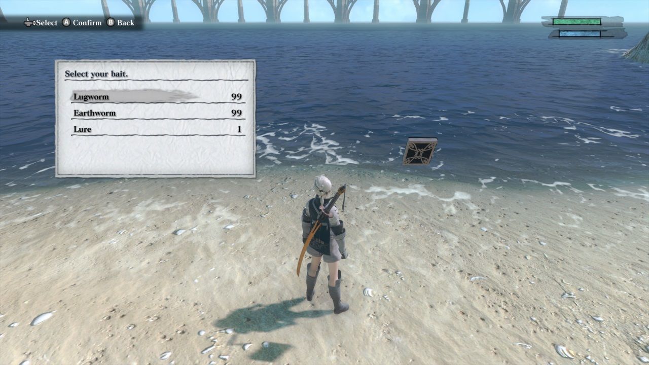 Nier Replicant Fishing with Bait