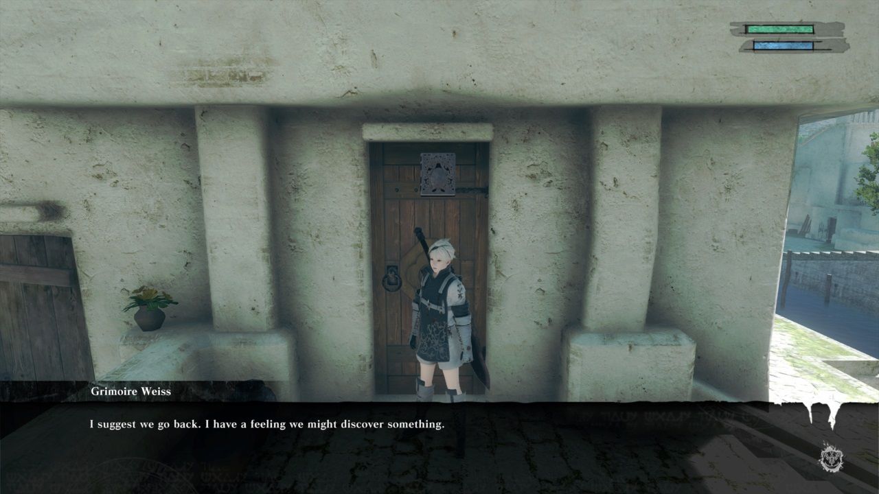 Nier Replicant Lighthouse Lady's wrath quest, outside the post office