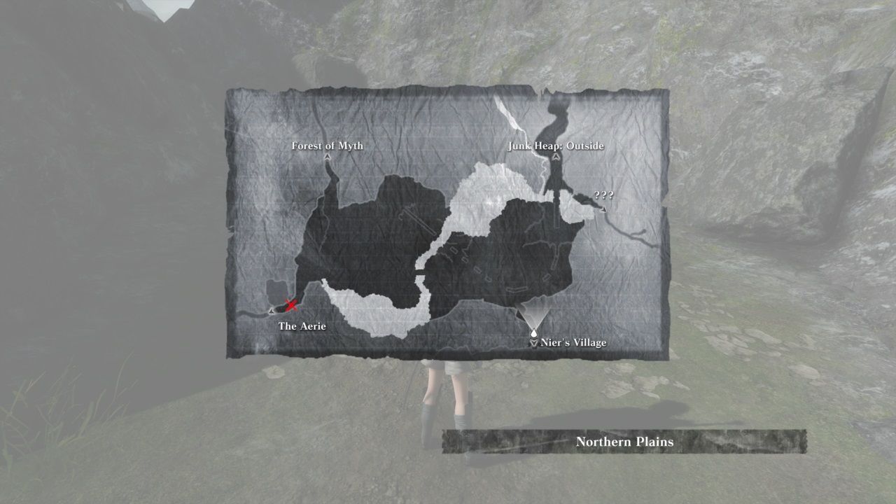 Nier Replicant map of the Northern Plains