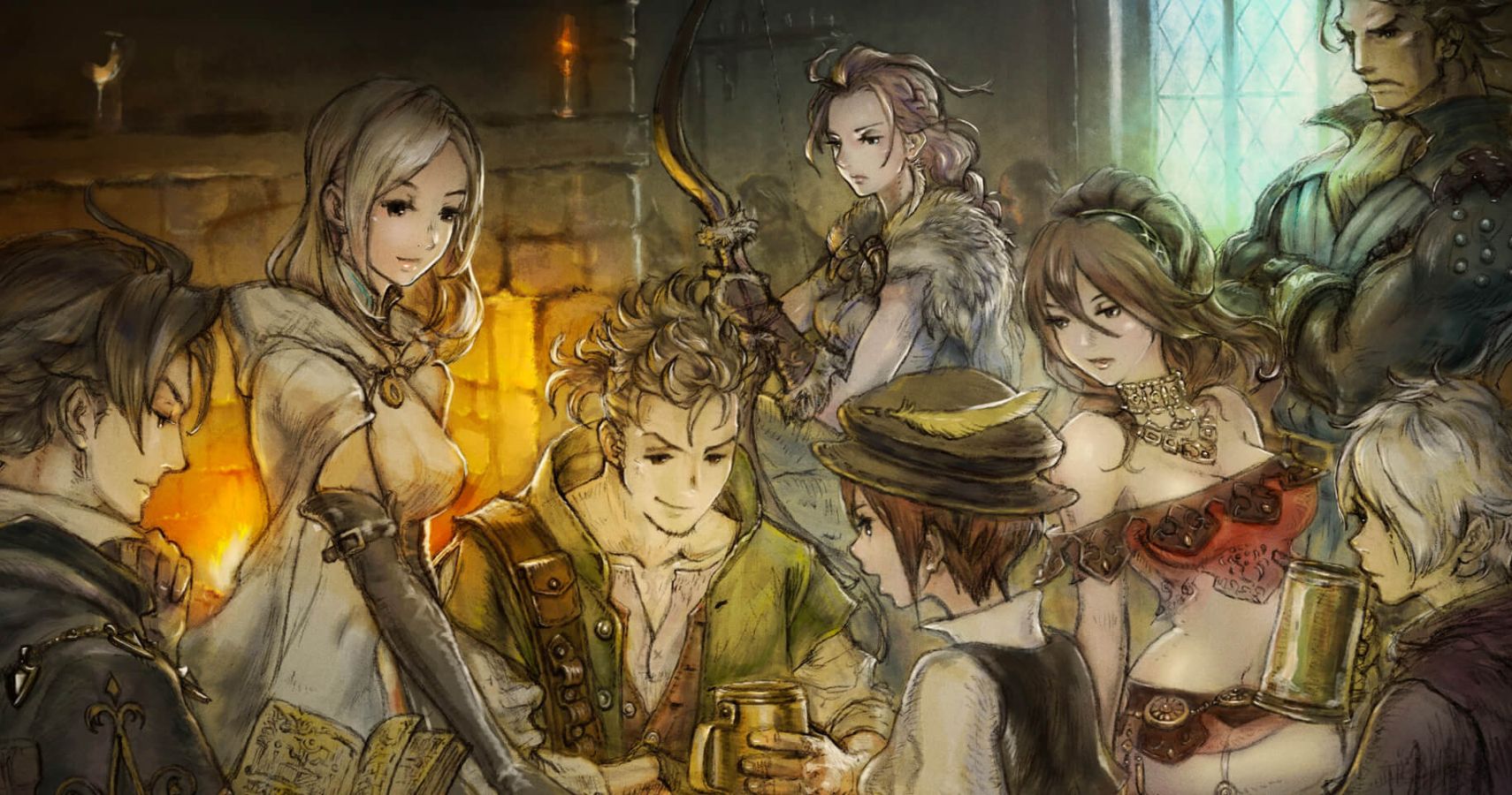 All 8 characters from the JRPG Octopath Traveler