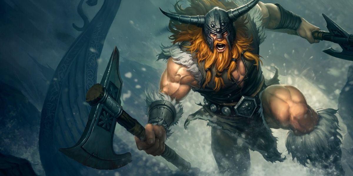 Olaf in their Splash Art from League of Legends