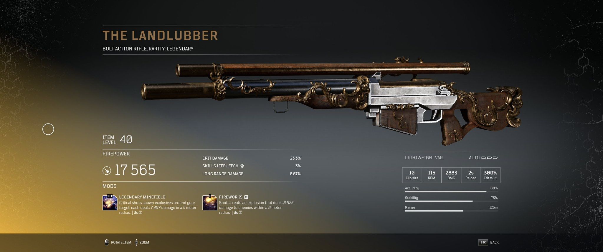 Outriders All Legendary Weapons In The Game