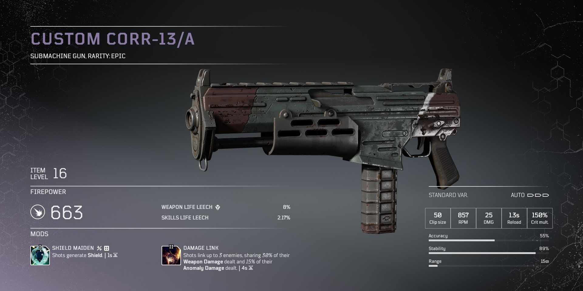 Outriders Tier 2 SMG