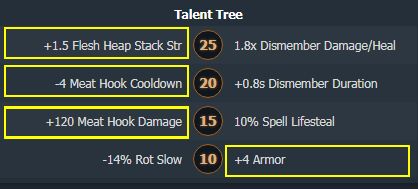 Pudge Talent Tree