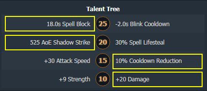 Queen Of Pain Talent Tree