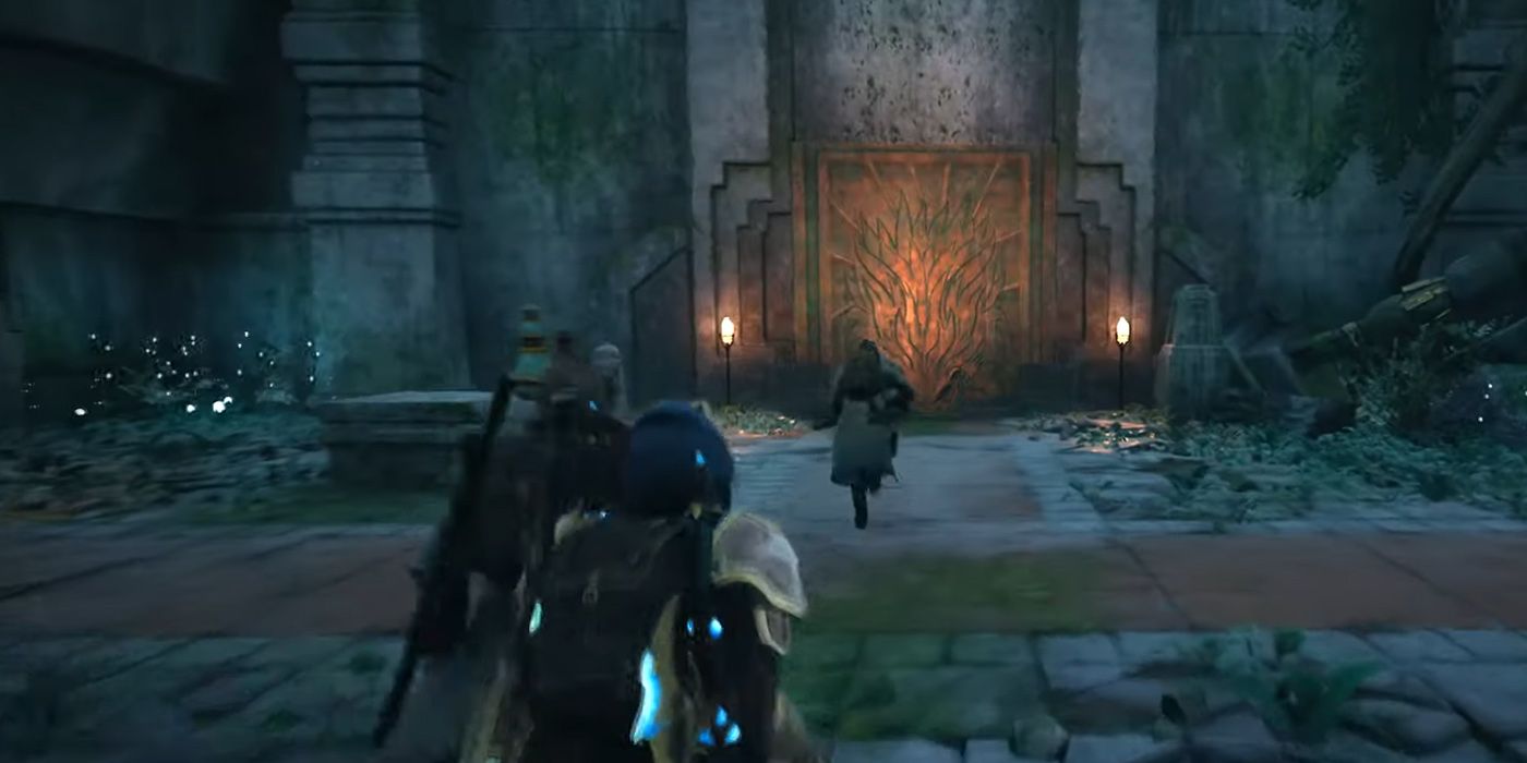Remnant From The Ashes: Running Towards The Ravager Shrine Door In Co-Op