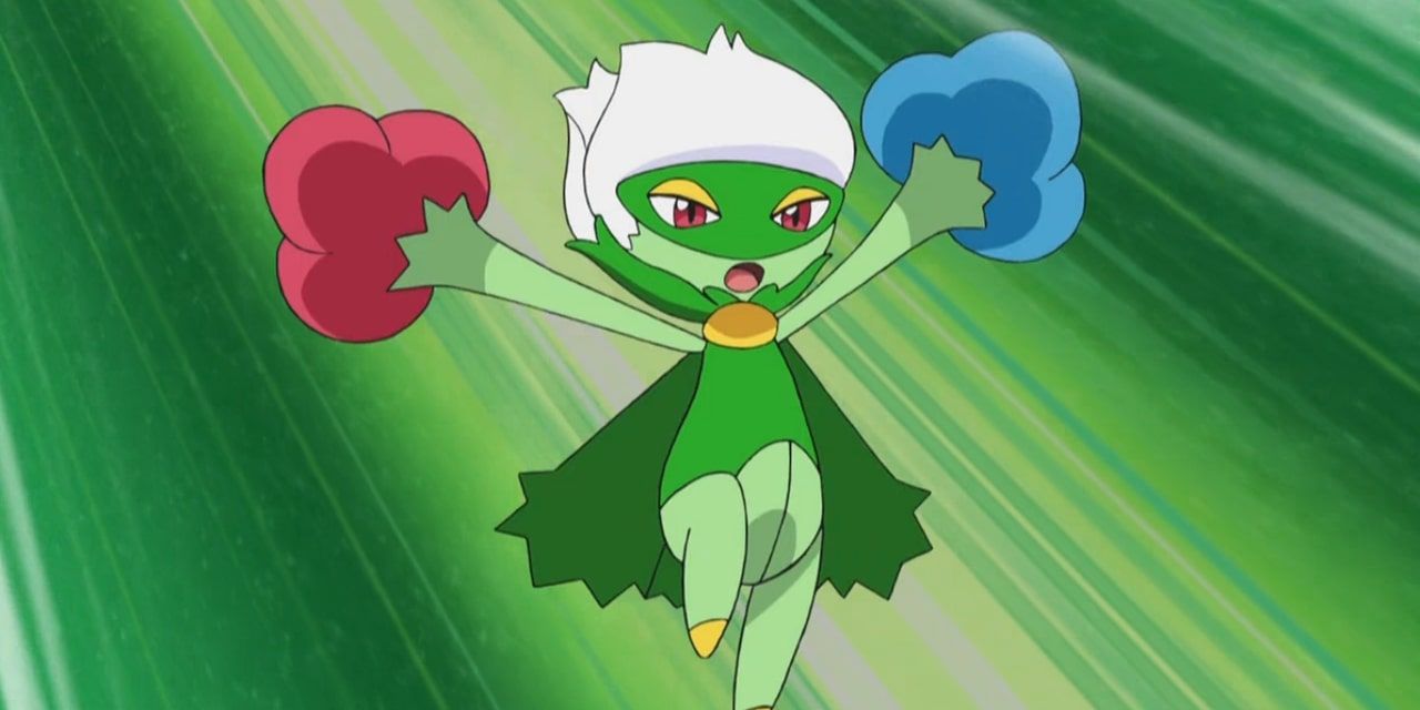 Roserade as it appears in the Pokemon anime