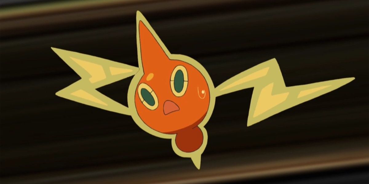 Rotom as it appears in the Pokemon Anime