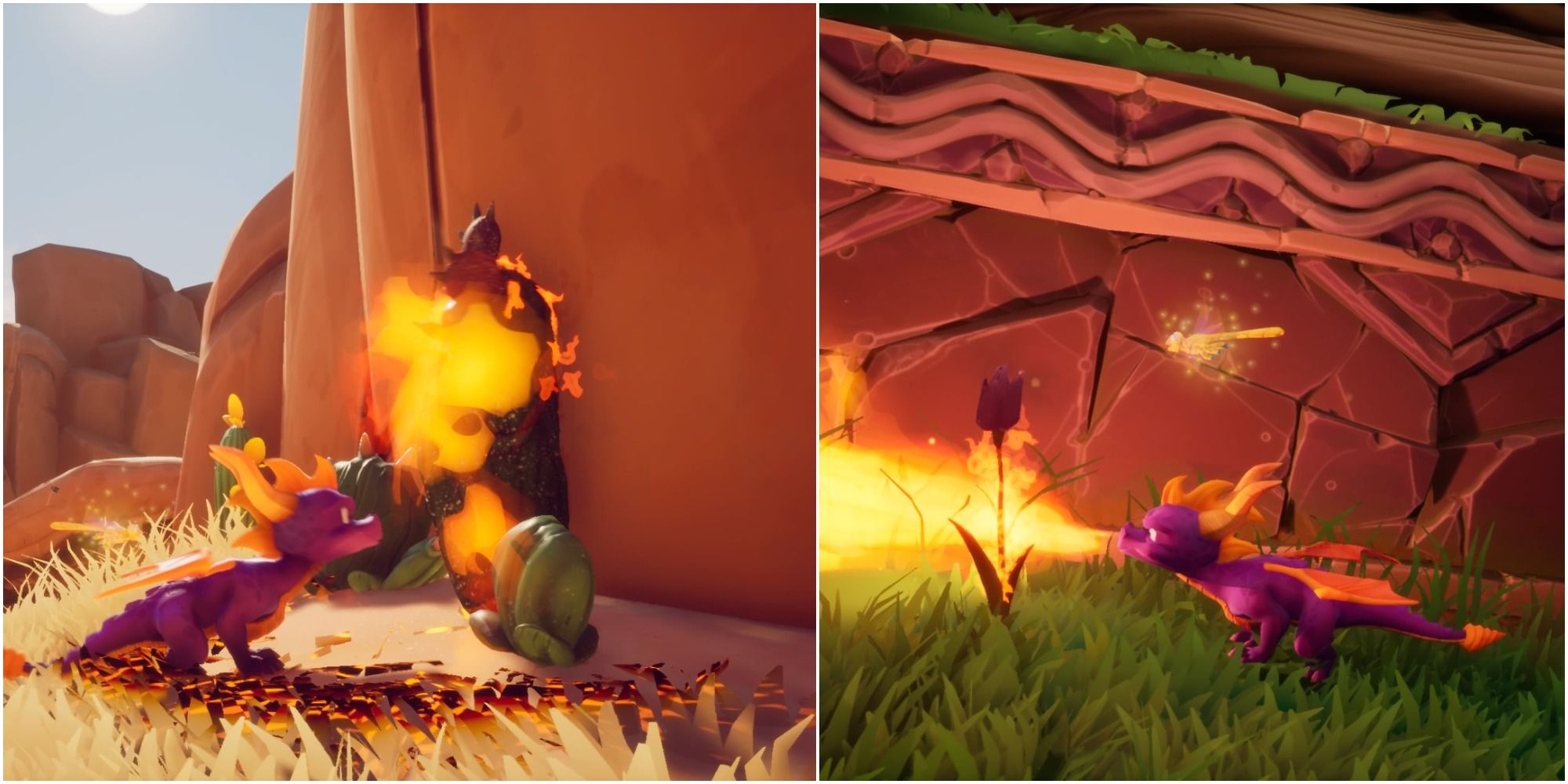 Spyro The Dragon Burning Plants