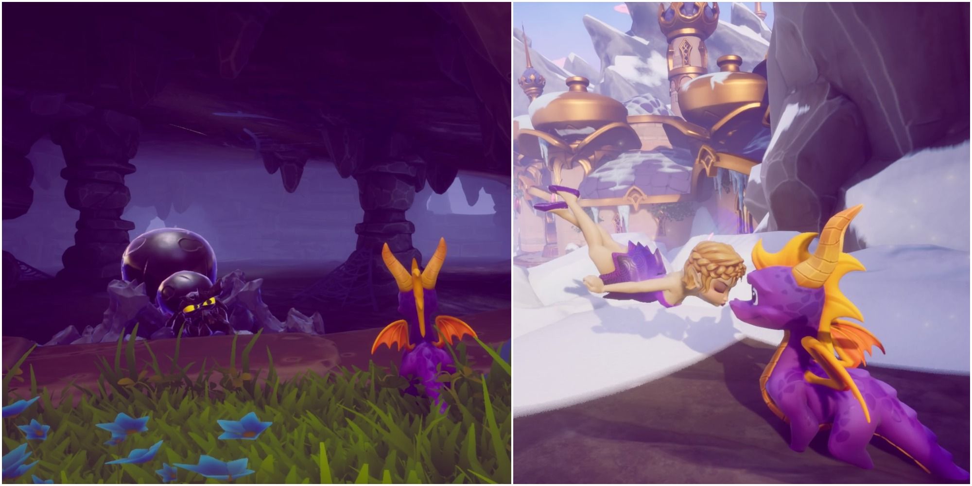 Spyro The Dragon High Caves Spider And Fairy Kiss