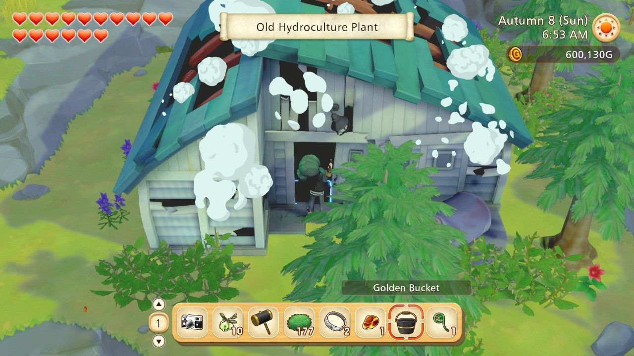 Story of Seasons Pioneers of Olive Town repairing the old Hydroculture Plant