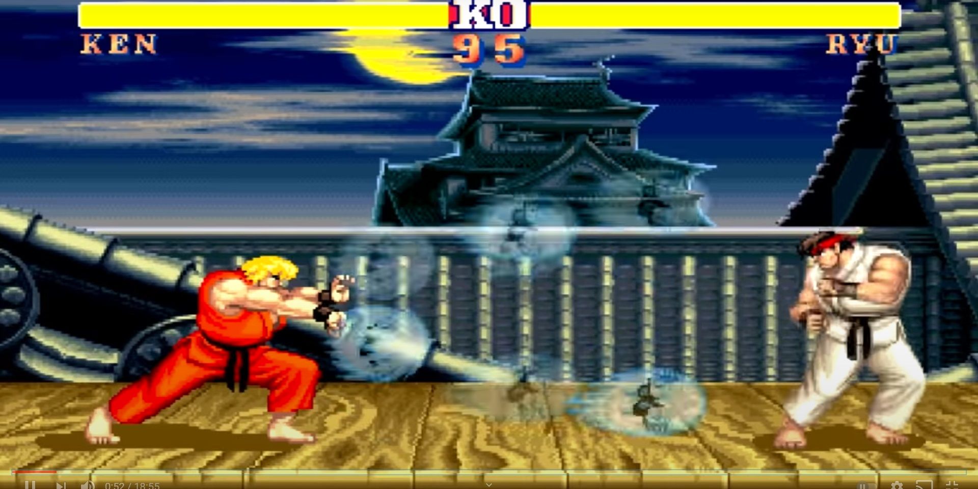 Street Fighter 2 Rainbow Edition - Ken Throws too many Hadoukens