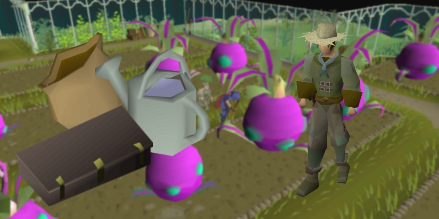 Tithe Farm Runescape herb sack seed box and farmers outfit