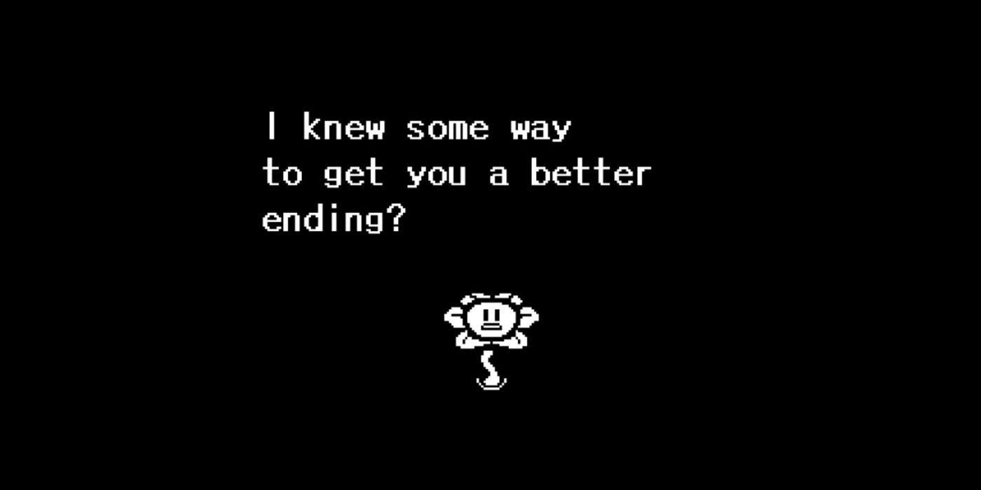 Undertale - Flowey giving advice on how to get the best ending to the game