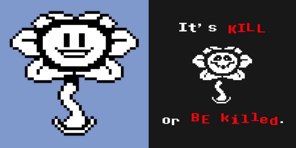 Undertale Differences In Flowey Interactions Between Pacifist And Genocide Routes