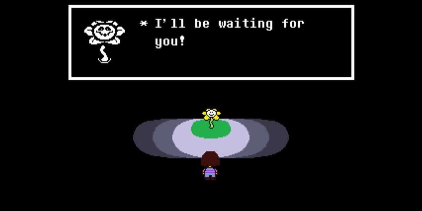 Undertale - Flowey telling the player that he will wait for them