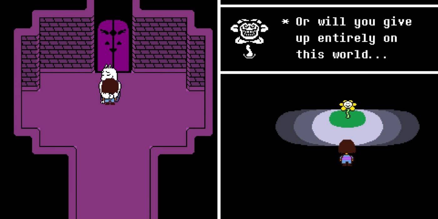 Undertale Differences In Flowey Interactions Between Pacifist And Genocide Routes