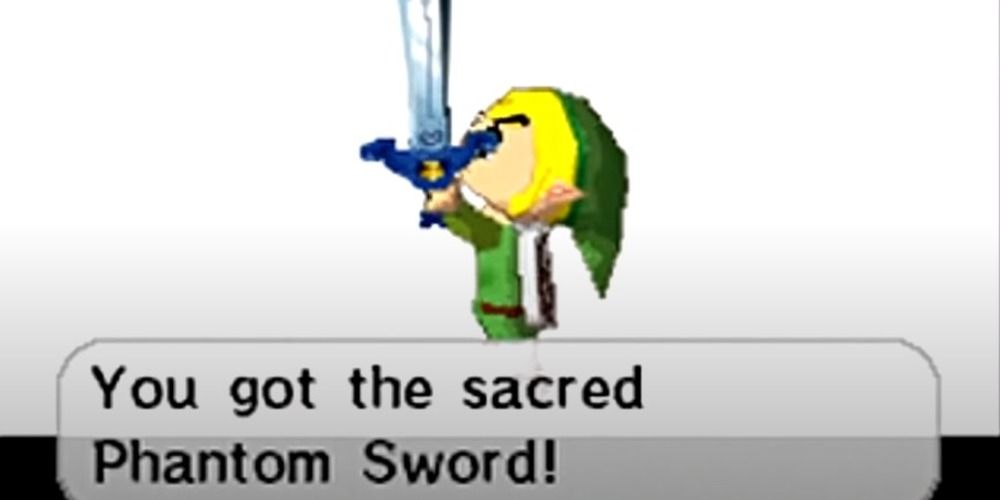 Link obtaining the Phantom Sword in Phantom Hourglass